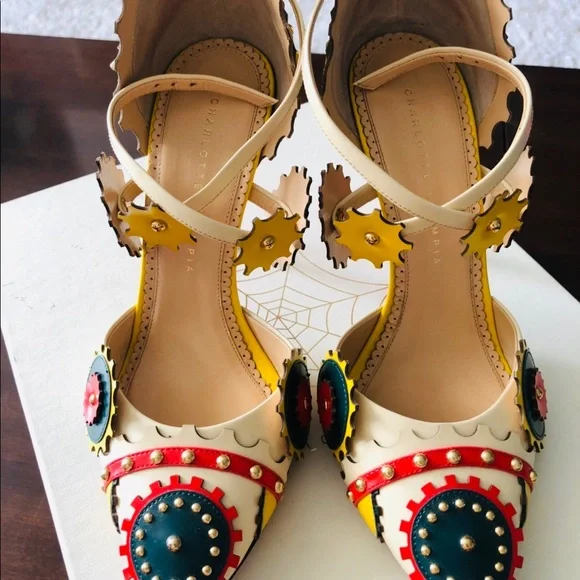 CHARLOTTE OLYMPIA Mechanix studded leather pumps - Picture 5 of 10